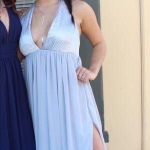 Silver blue maxi dress